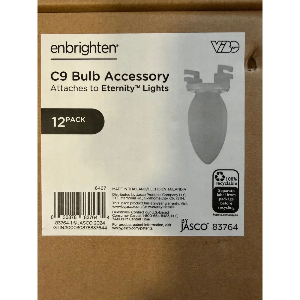 Enbrighten C9‎ Bulb Accessory for Eternity Lights 12 Pack Jasco 83764 Mounting